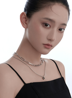 GlamEver爱心项链女时尚个性颈链