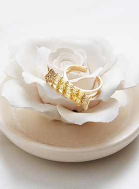 柠檬黄甜美开口可调节装饰糖果