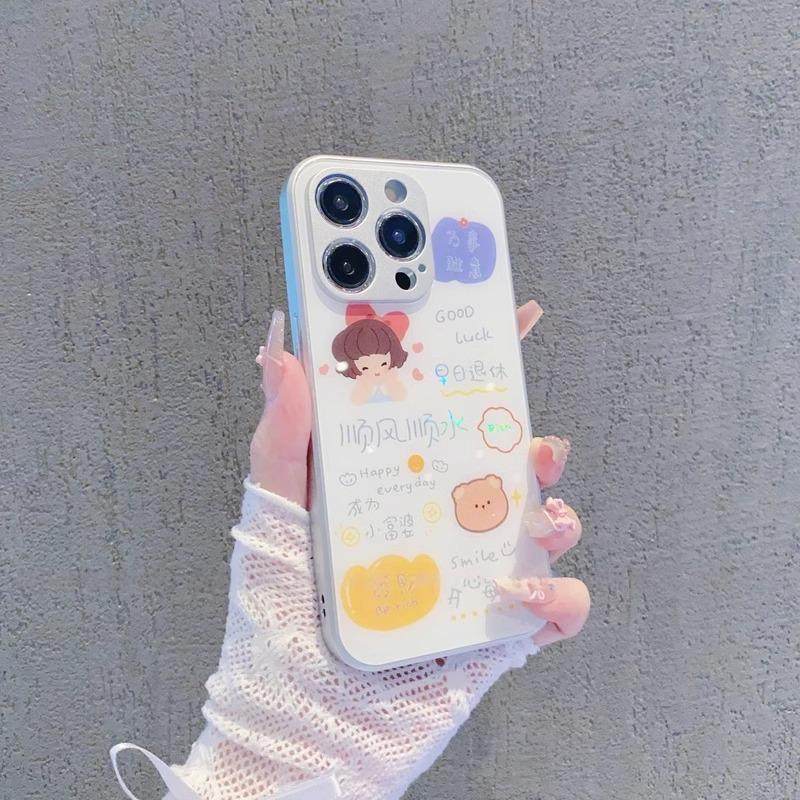 高级感小富婆女孩手机壳适用iPhone17/16promax玻璃高清保护套小米17/15网红华为pura80ins风vivoS50女款可爱,淘宝优惠券,粉丝福利购,淘宝优惠卷