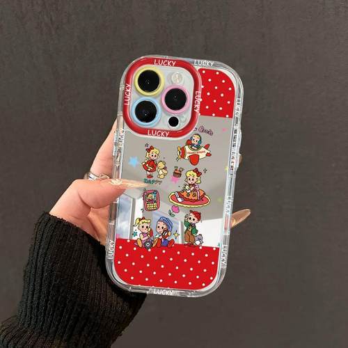 卡通原田治气囊手机壳适用iPhone16新款苹果15promax防摔小米15/14软壳OPPOfindX8全包vivoX200原创magic7女 - 图1