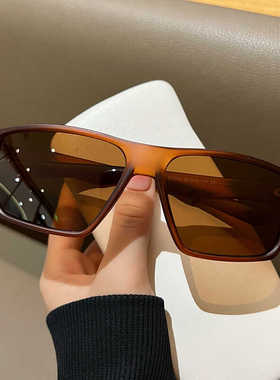 欧美潮款黑色太阳眼镜偏光男骑行