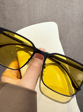 偏光墨镜男大框开车专用黄片夜用