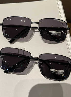 防紫外线复古男士加宽偏光墨镜