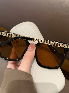 2025个性潮搭茶色太阳镜女潮