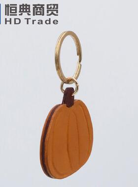 恒典藤编 头层牛皮手工制作迷你包包挂件 万圣节钥匙扣 定制礼物