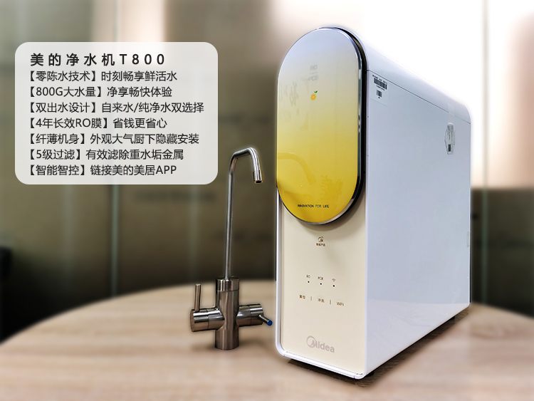 美的澎湃1000GPro数显零陈水家用直饮反渗透过滤器净水机器旗舰款 - 图0