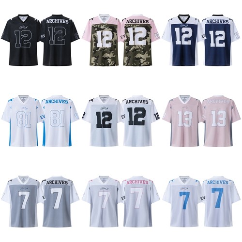 American retro trendy sports short sleeved T-shirt jersey - 图0