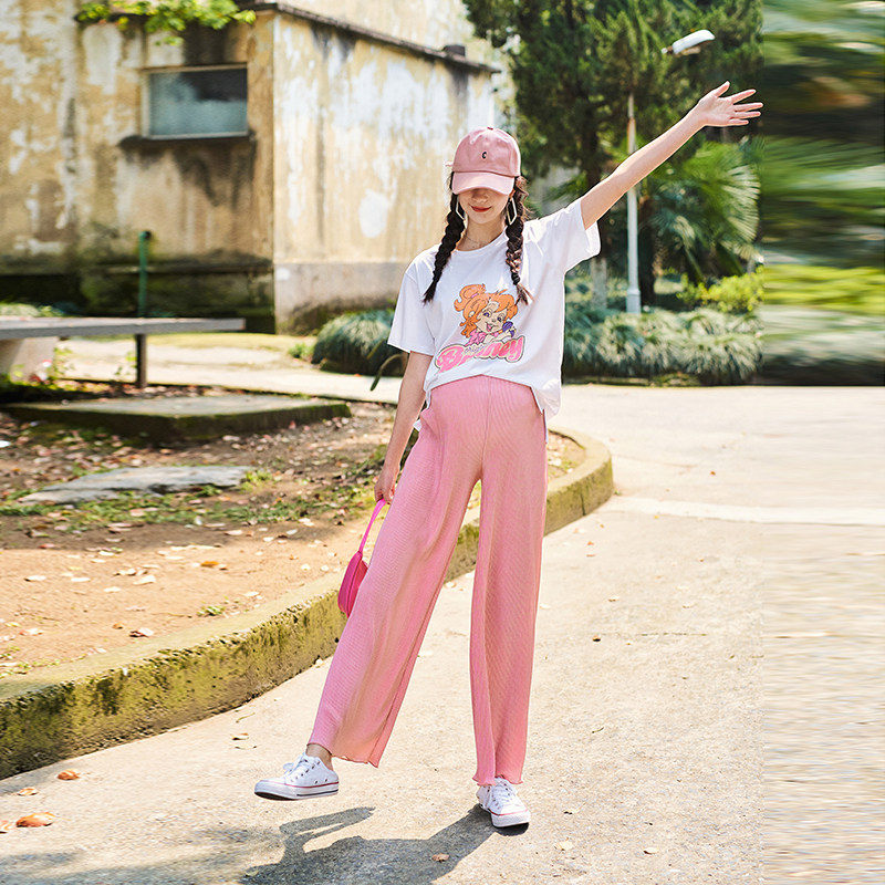 孕妇阔腿裤春夏外穿宽松孕妇裤子 竺诗孕妇阔腿裤