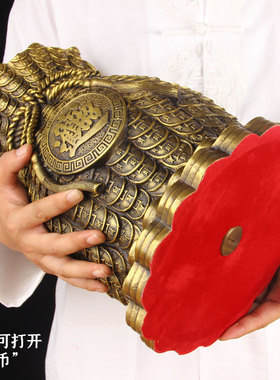 朴器 擦黑色高38厘米钱袋存钱罐摆件