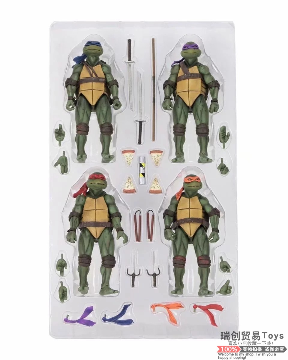 NECA 1990忍者神龟四款TMNT2018SDCC限定版7寸高可动人偶手办模型-图3