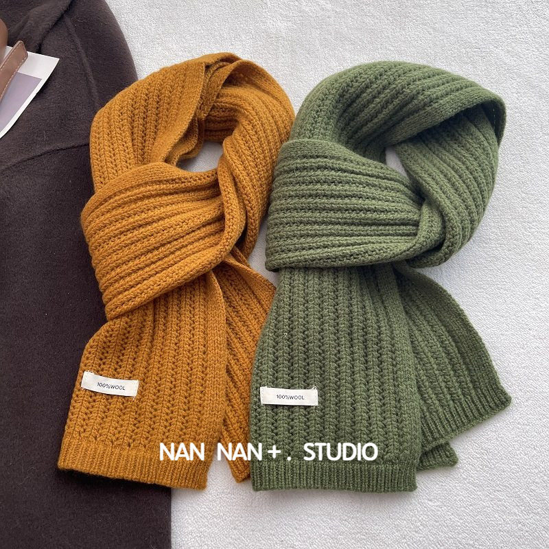 100%羊毛纯色镂空针织围巾女秋冬保暖百搭休闲情侣款窄版毛线围脖,淘宝优惠券,粉丝福利购,淘宝优惠卷