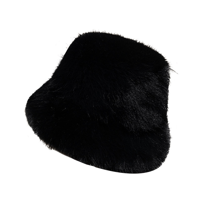 仿狐狸毛渔夫帽女秋冬季加厚护耳保暖神器简约小边帽子显脸小盆帽,淘宝优惠券,粉丝福利购,淘宝优惠卷