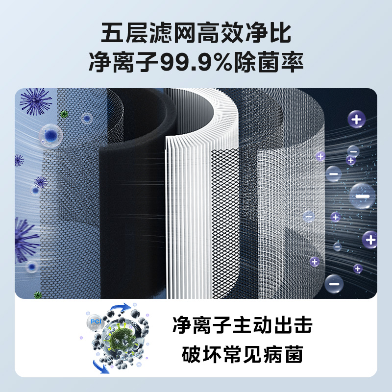 美的空气净化器家用除甲醛除烟味净化器过滤器