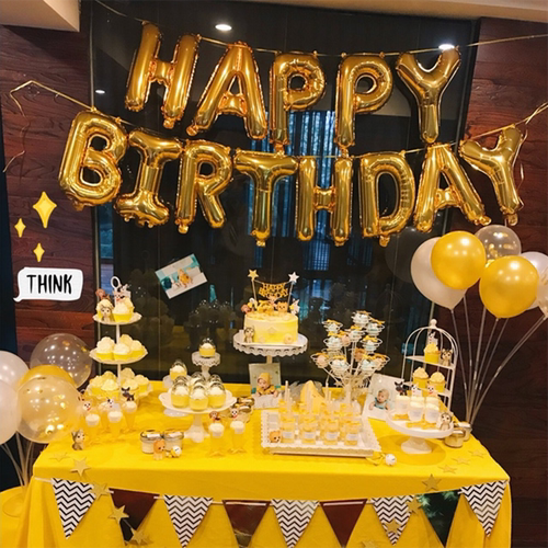 生日快乐气球套餐派对布置装饰happy birthday字母生日趴体气球 - 图1