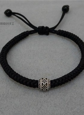 自编手绳材料包S925银珠如意图案