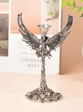 合金仙女翅膀水晶球座