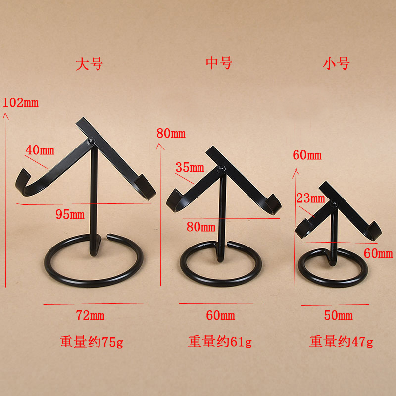 水晶爱心原石矿标心形水晶簇矿石化石标本收纳展示金属底座支架子 - 图0