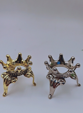 新款合金高角皇冠水晶球底座玻璃球支架小球底托