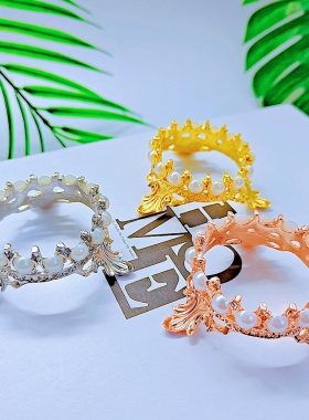 复古锌合金水晶球笔架摆件