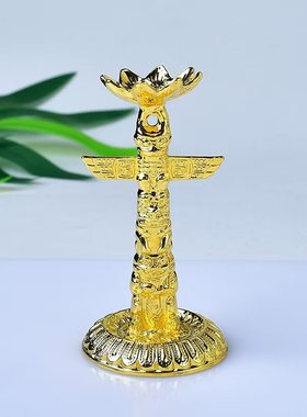 创意新款古华表柱小摆件中华柱龙柱黄铜办公室桌面手把件家居饰品