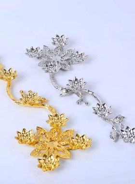 新款合金七球梅花水晶球座托置物架矿石球金属球托支架