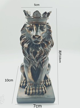 树脂水晶球底座球座 狮子雕塑摆件动物艺术品 家居饰品客厅工艺品