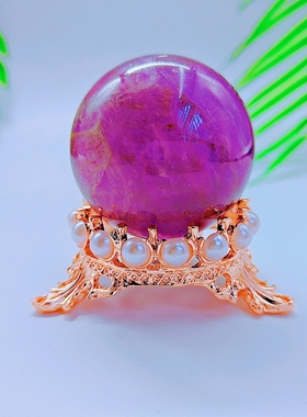 复古锌合金水晶球笔架摆件