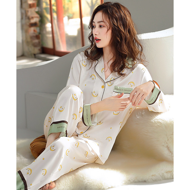 春秋款冰丝长袖2021年新款睡衣 邦朵睡衣/家居服套装