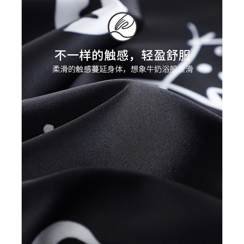 夏季冰丝短袖短裤高级感仿真睡衣 邦朵睡衣/家居服套装