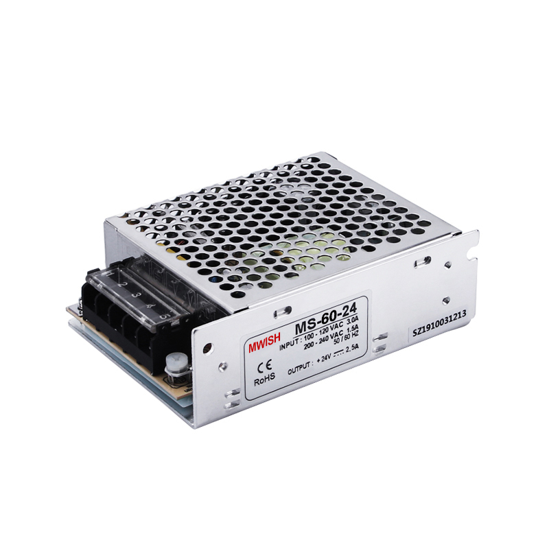 明纬开关电源MS-60W-12V5A小体积AC220伏转DC24V直流变压器5v灯带 - 图3