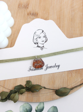 森系绿色蕾丝choker项链女纯欲小清新短款锁骨链刺绣花朵甜美项圈