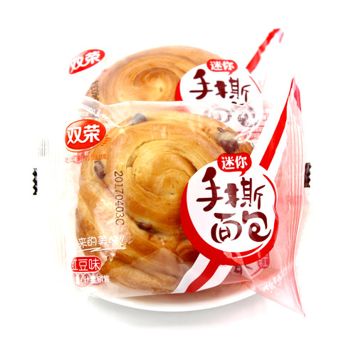 双荣红豆手撕面包整箱1000g早餐点心蒸糕点小面包口袋休闲零食品 - 图2