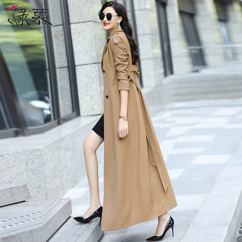 咖色风衣女2025年春秋新款收腰气质高级感拉风过膝超长款外套大衣