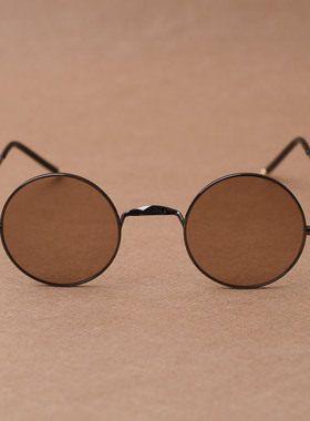 石头眼镜男女纯天然水晶东海复古圆形框正品清凉养眼太阳镜墨镜