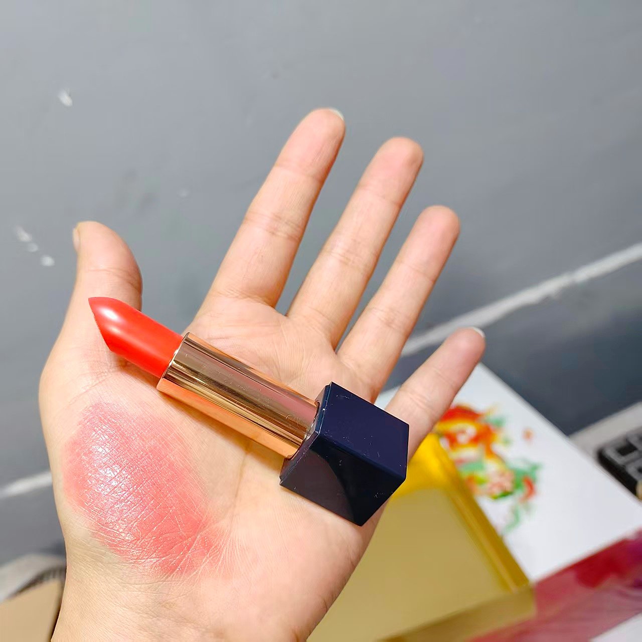 阳光少女色！韩国p/o/n/y轻奢珠光哑光雾面口红唇膏 暖橘调,淘宝优惠券,粉丝福利购,淘宝优惠卷