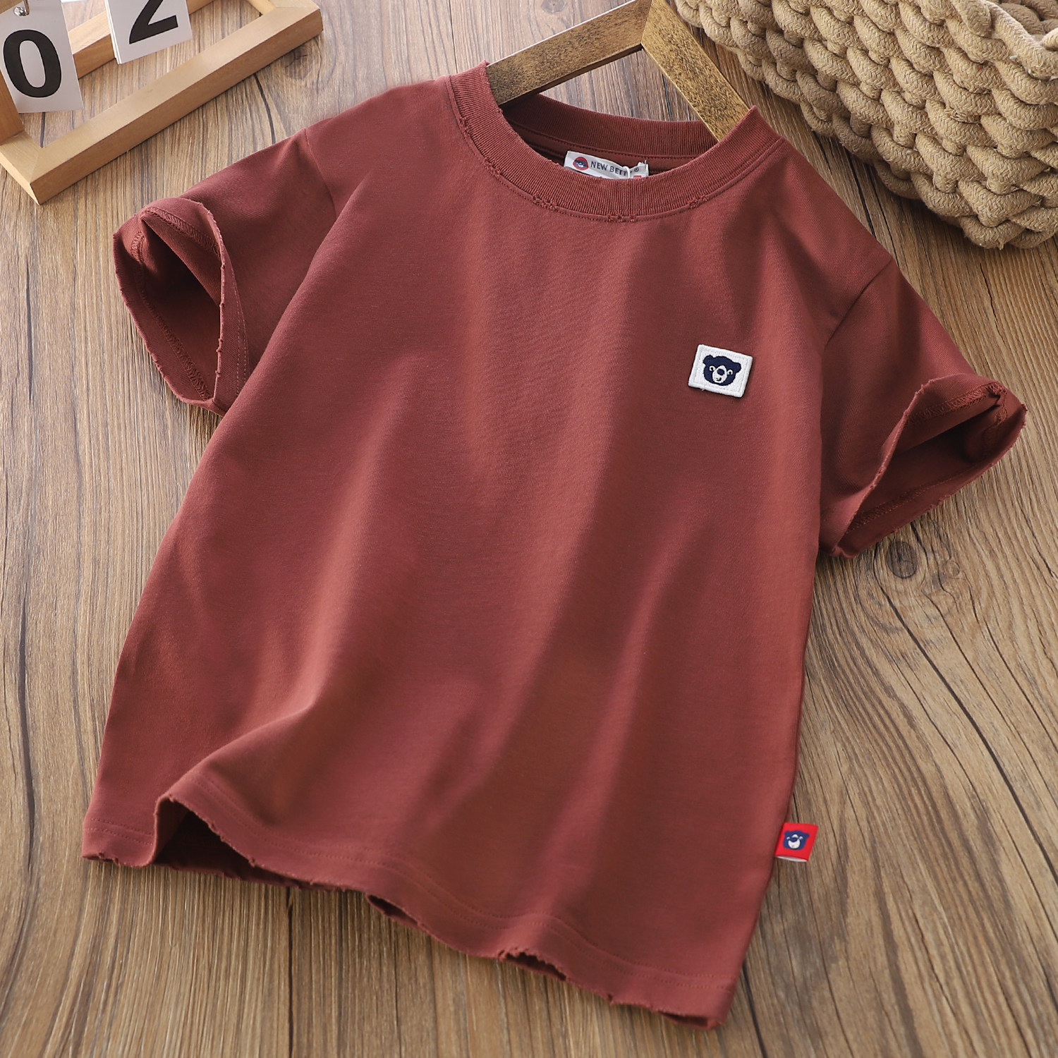 男童磨破短袖T恤2025夏季儿童纯棉半袖t纯色上衣中大童百搭套头衫,淘宝优惠券,粉丝福利购,淘宝优惠卷