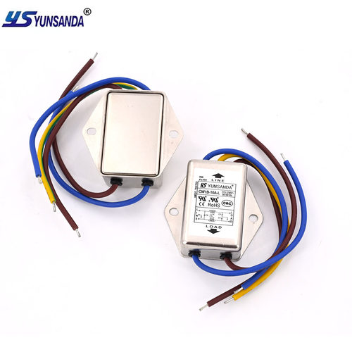 YS YUNSANDA电源滤波器220vCW1B-10A-L交流单极双极净化器3A6A10A - 图3