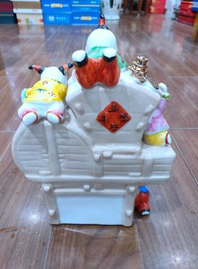 景德镇陶瓷复古可爱风人物装饰品