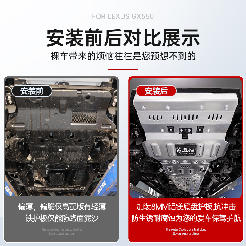 专用雷克萨斯GX550H底盘装甲护板LX改装发动机变速箱下护挡板大全 - 图1