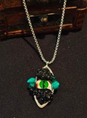 小众手工暗黑触手触角章鱼项链 眼球 眼珠项链