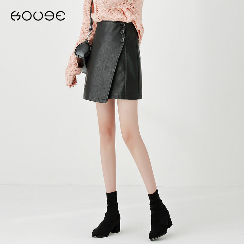 小2020新款高腰不规则a字裙半身裙 蔻戈半身裙