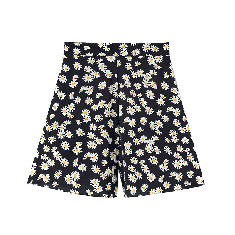 小雏菊五分裤夏季新款休闲碎花短裤 蔻戈休闲裤