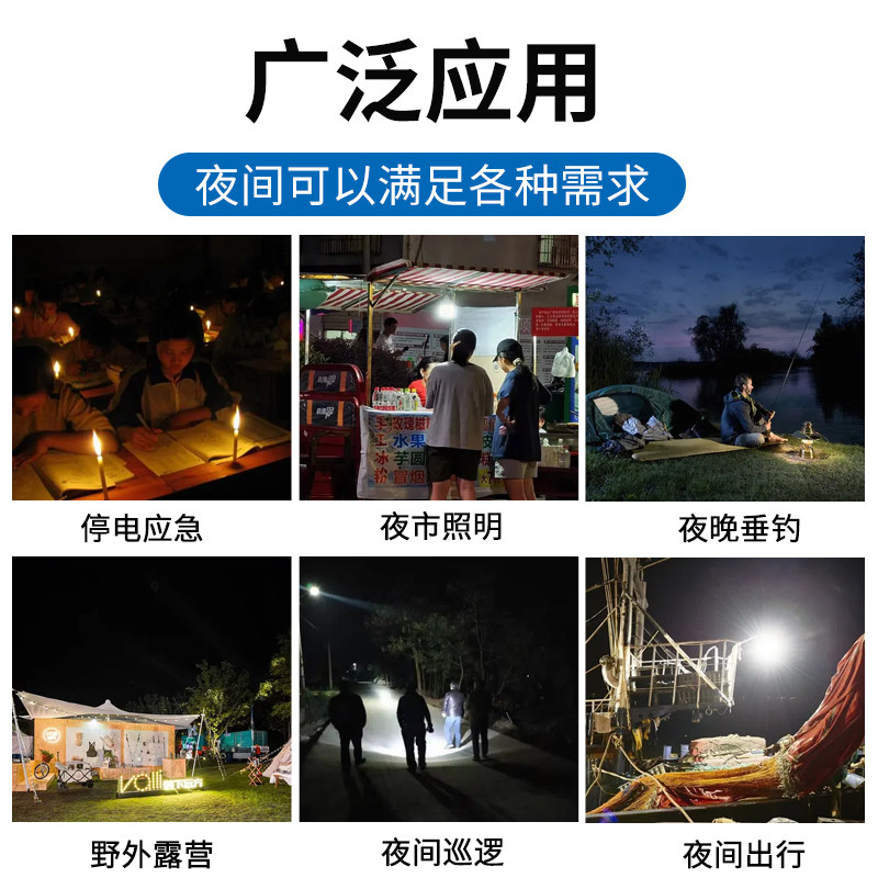 户外led太阳能充电灯夜市家用灯泡 开开灯具应急灯