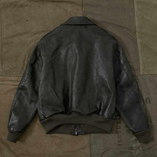 HDK(海觉）7号全植无涂油蜡马皮 27752飞机标 A2 飞行服夹克 - 图1