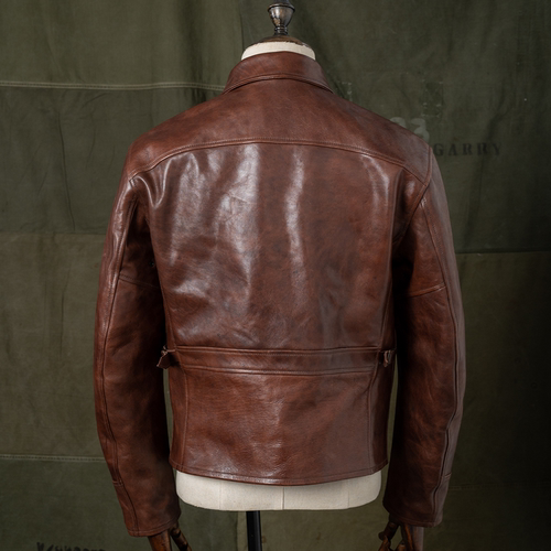 HDK(海觉）7号全植粒面无涂油蜡马皮  古董remake 纯正1930S - 图3