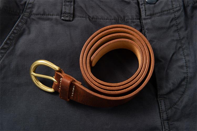 HDK(海觉) HORWEEN CXL 10OZ 30MM TANNING BELT 牛皮窄皮带 - 图2