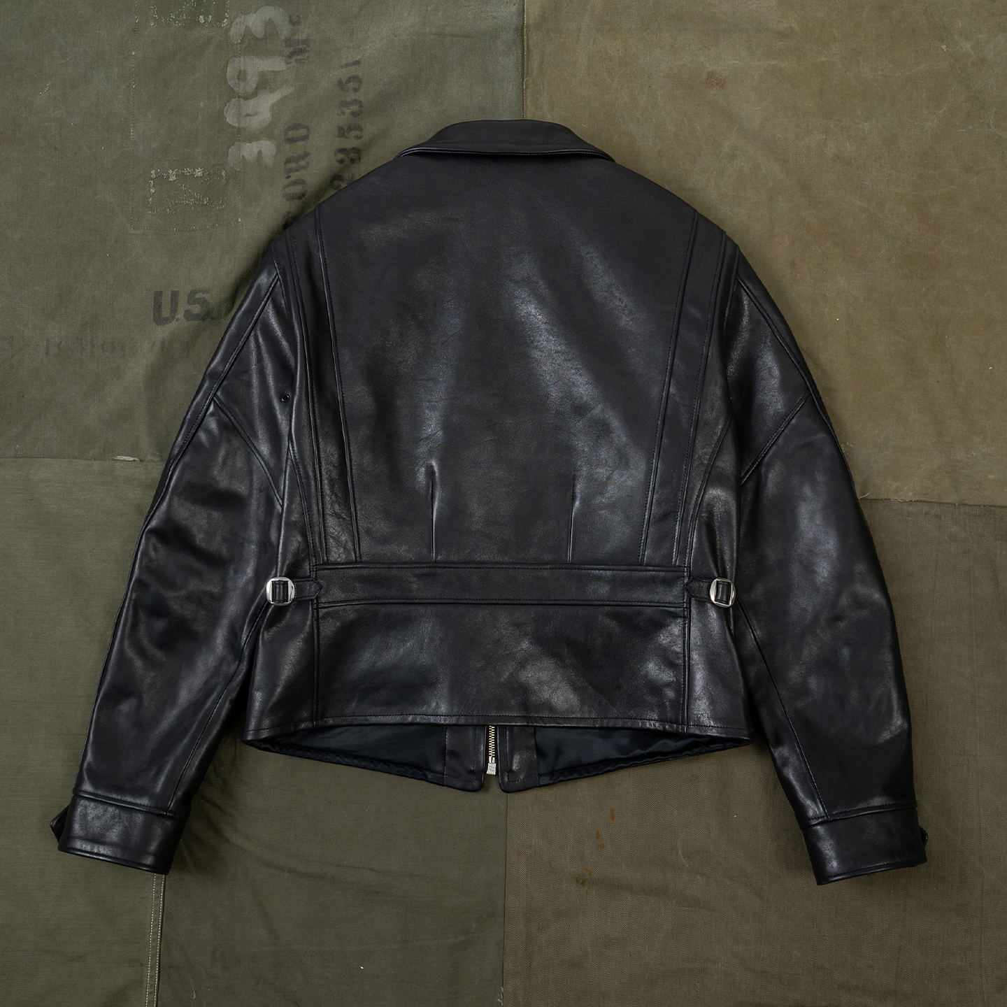 HDK海觉 762小木盒 7号全植全粒无涂马皮机车服 短宽版型TWC风 - 图0