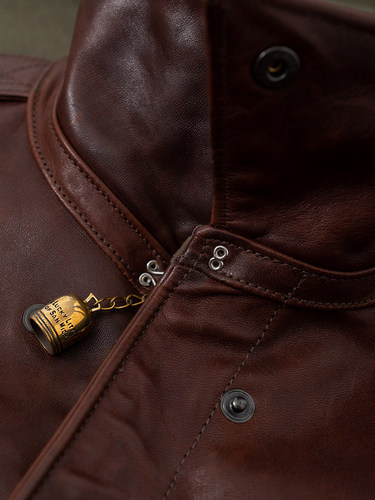 HDK(海觉）7号全植无涂油蜡马皮 27752飞机标 A2 飞行服夹克 - 图3