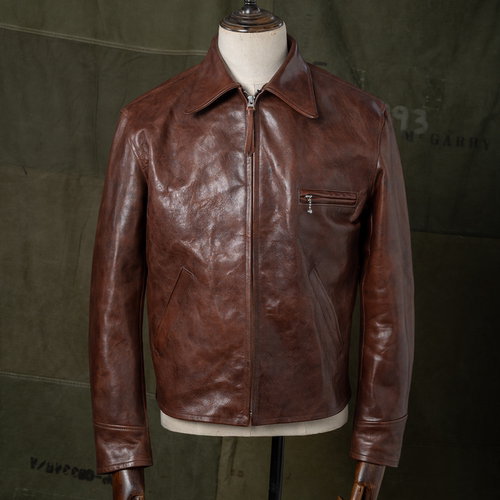 HDK(海觉）7号全植粒面无涂油蜡马皮  古董remake 纯正1930S - 图2