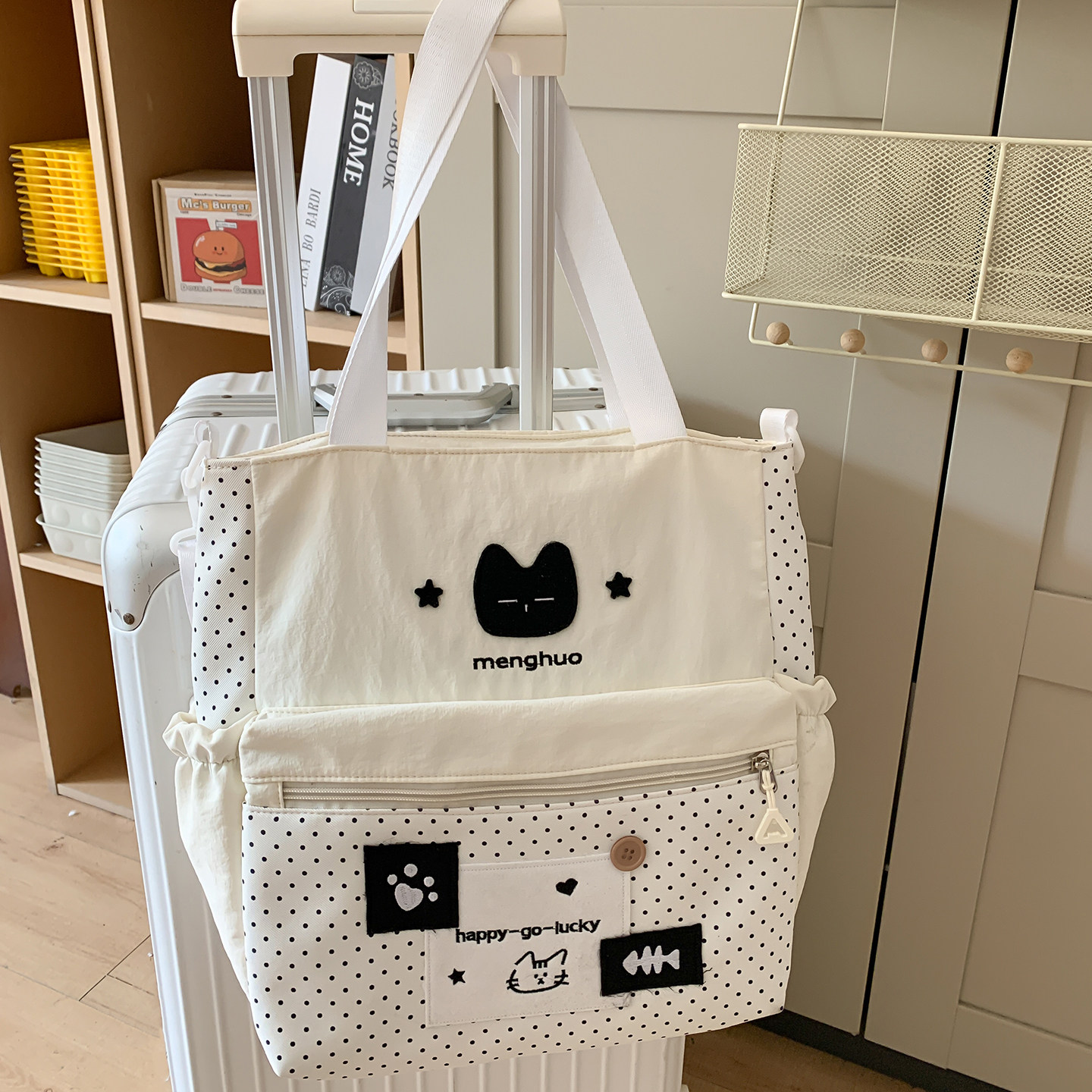 小学生补习袋儿童帆布可单肩补课袋初中大容量防水可爱卡通学习袋,淘宝优惠券,粉丝福利购,淘宝优惠卷